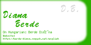 diana berde business card